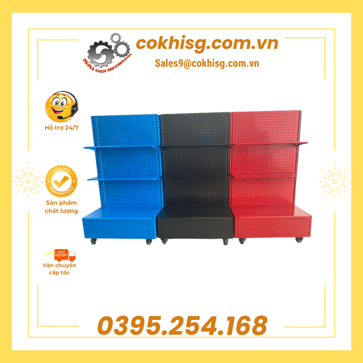 Bảng treo dụng cụ đồ nghề di động trong garage ô tô